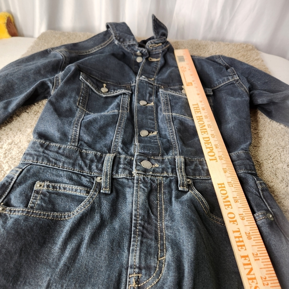Women's Long Sleeve Denim Maxi Dress - Universal Thread Black Wash 0 - Picture 10 of 15